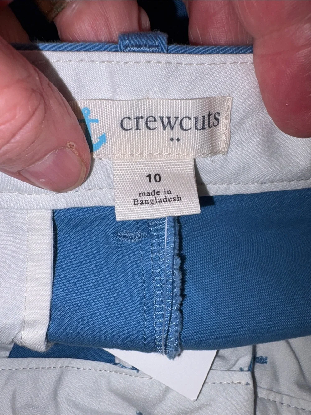 Crewcuts Blue Chino Shorts 5 pocket adjustable waist nwt boys 10